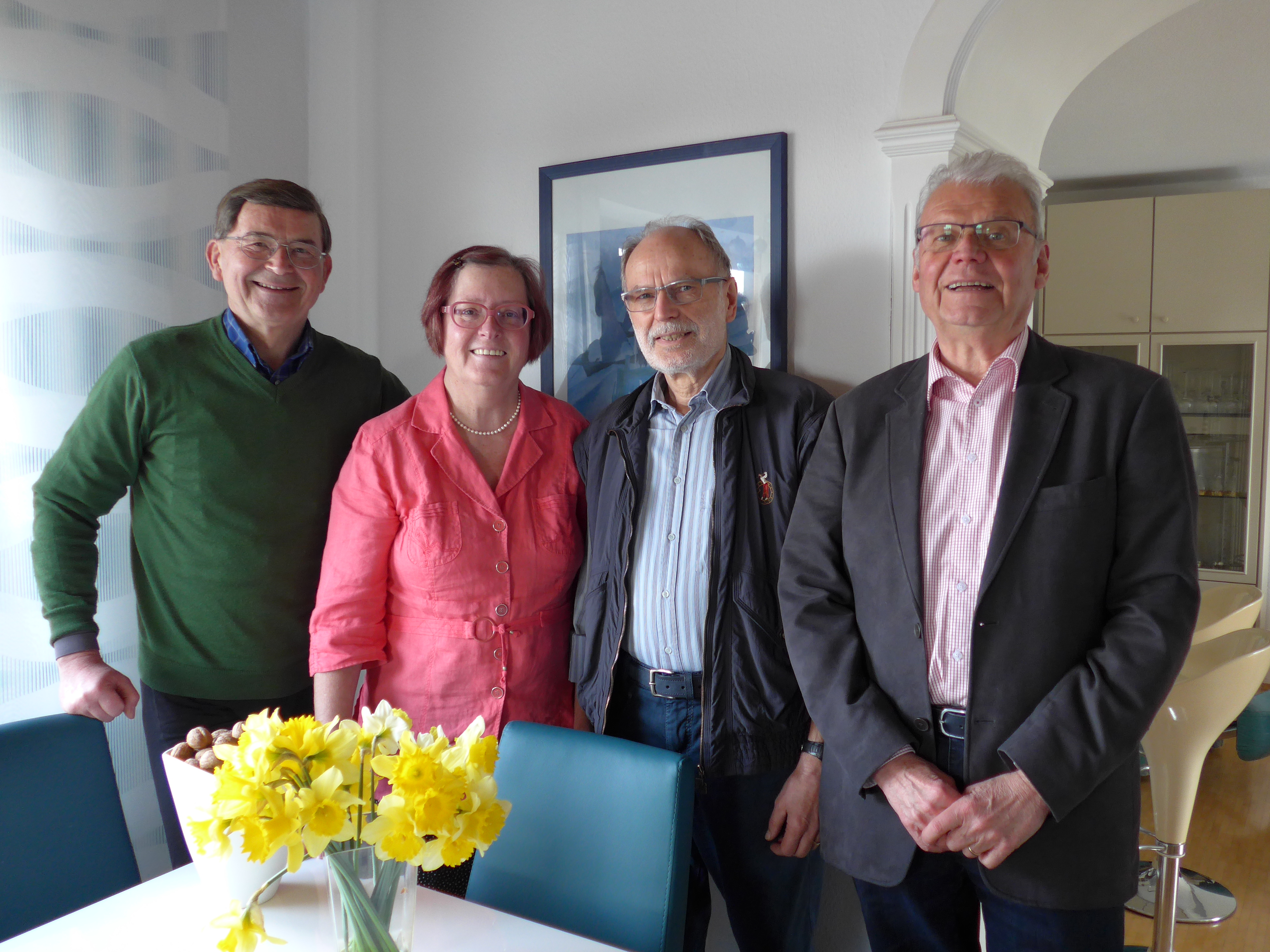 Der Vorstand v. l. n. r.: Werner Schneider, Marion Höhn, Dr. Hans-Jürgen Zubrod, Jürgen Krapp
